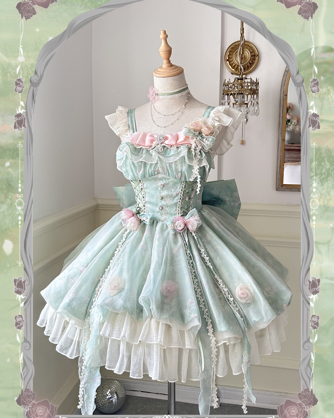 [Sweet Lolita] Fairy-Back Ribbon Dress