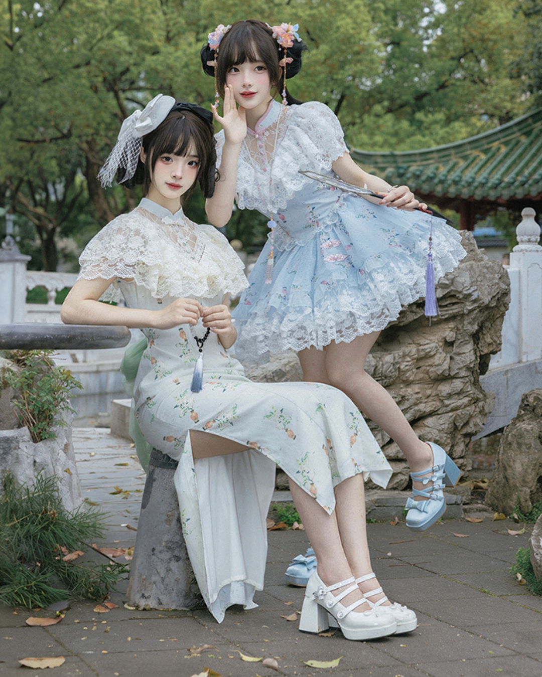 [Chinese Lolita] Floral Dress