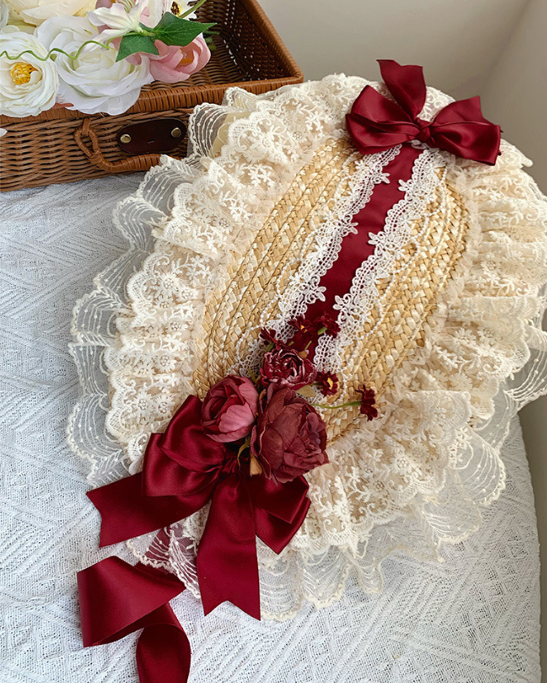 [Sweet Lolita] Straw Bonnet