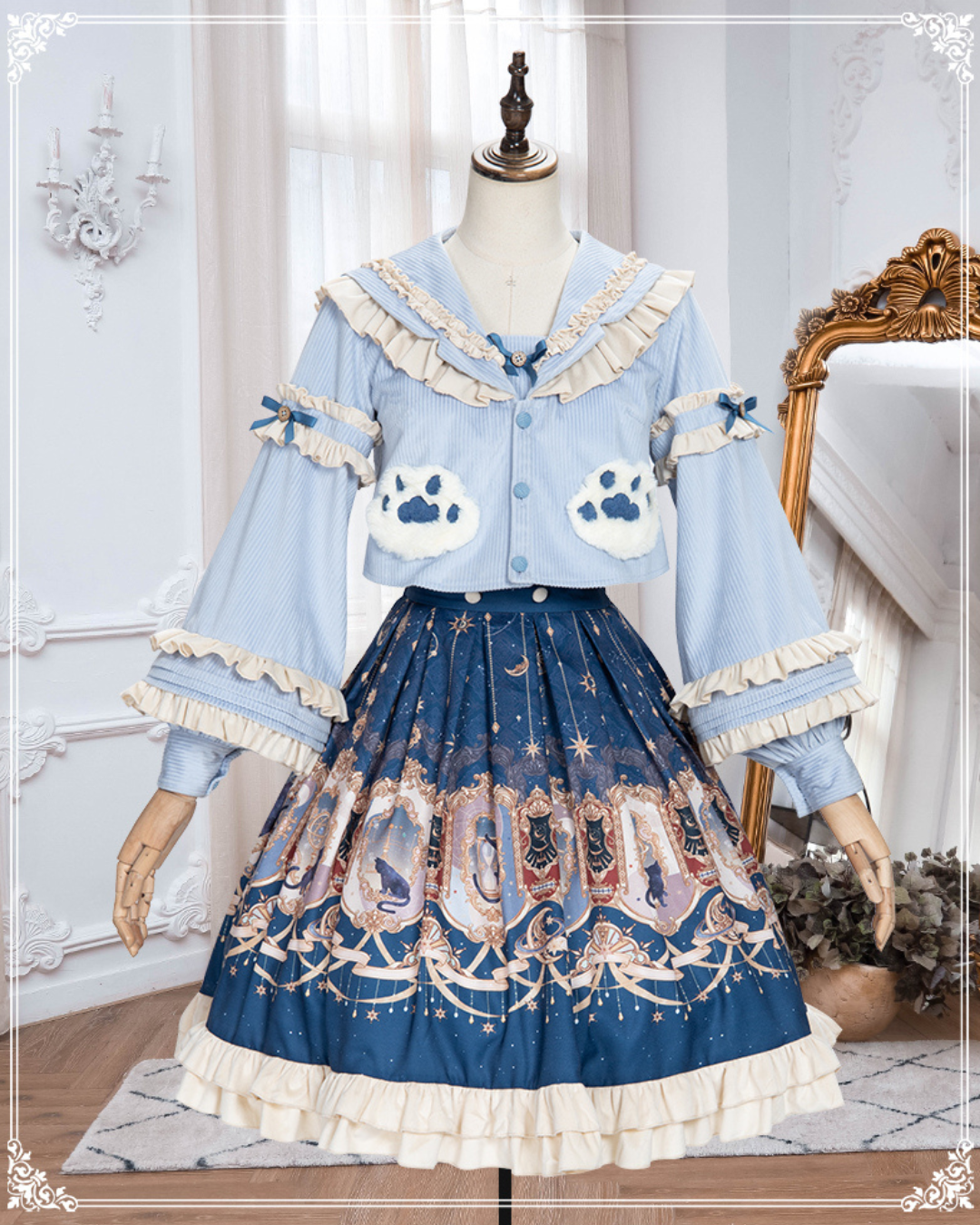 [Classic Lolita] Classic Retro Blue Dress