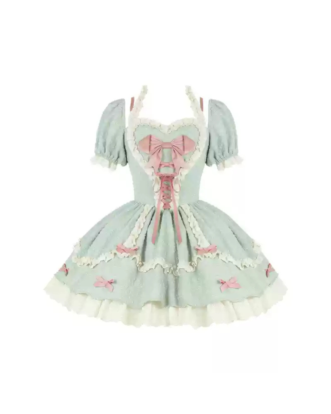 [Sweet Lolita] Maid Motif Ribbon Dress