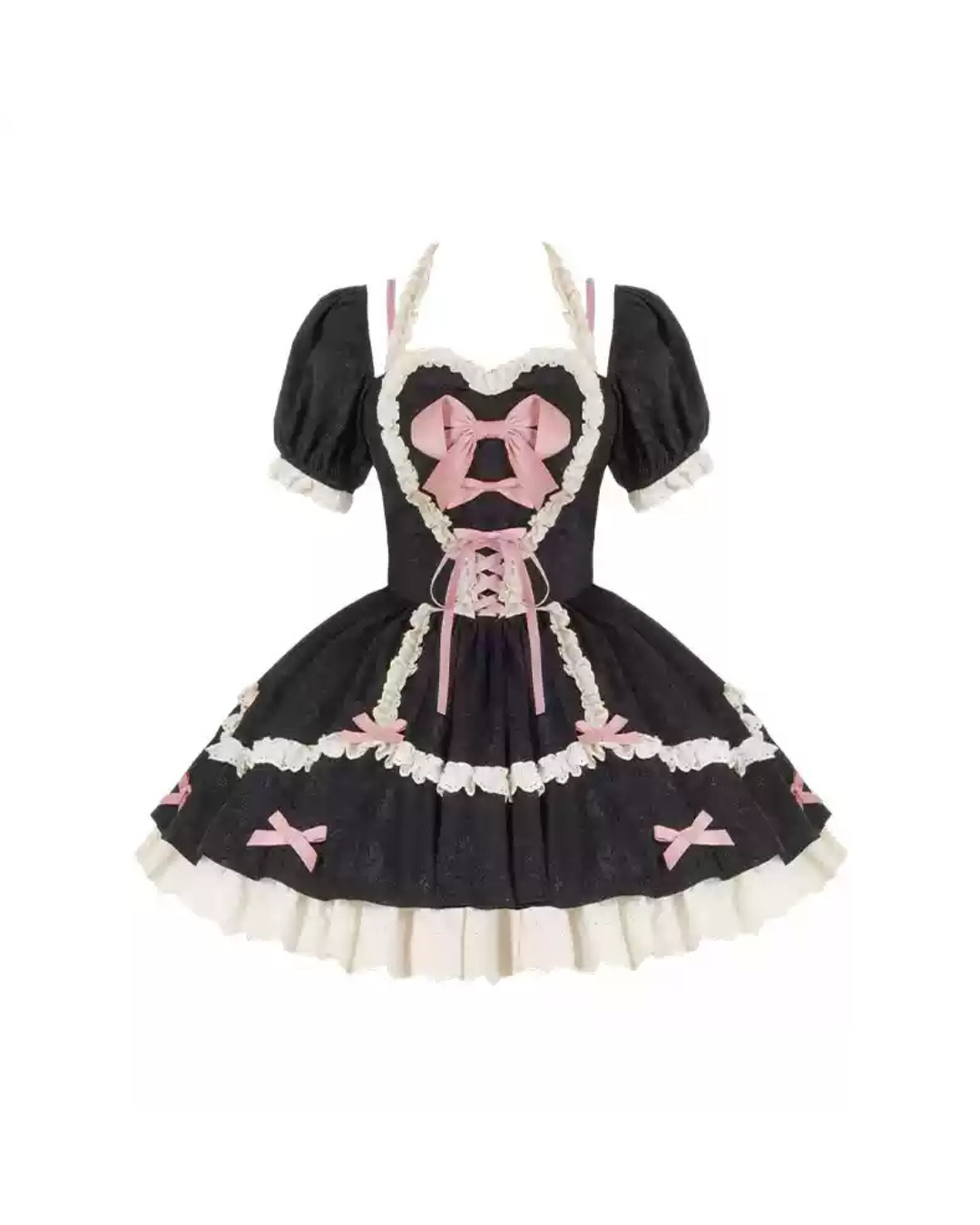 [Sweet Lolita] Maid Motif Ribbon Dress