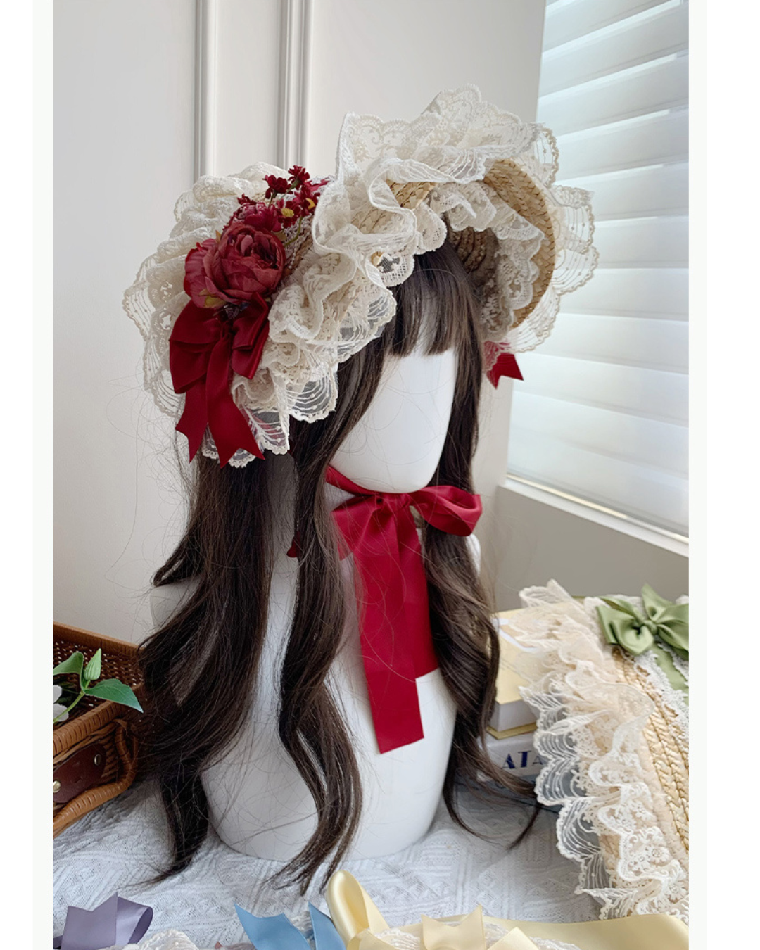 [Sweet Lolita] Straw Bonnet