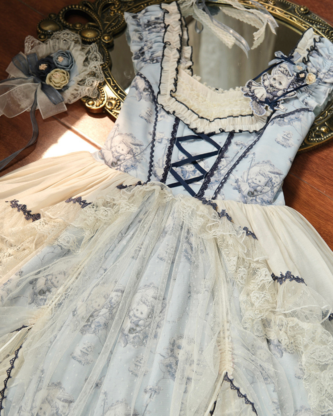 [Sweet Lolita] Blue Cat Lolita Dress