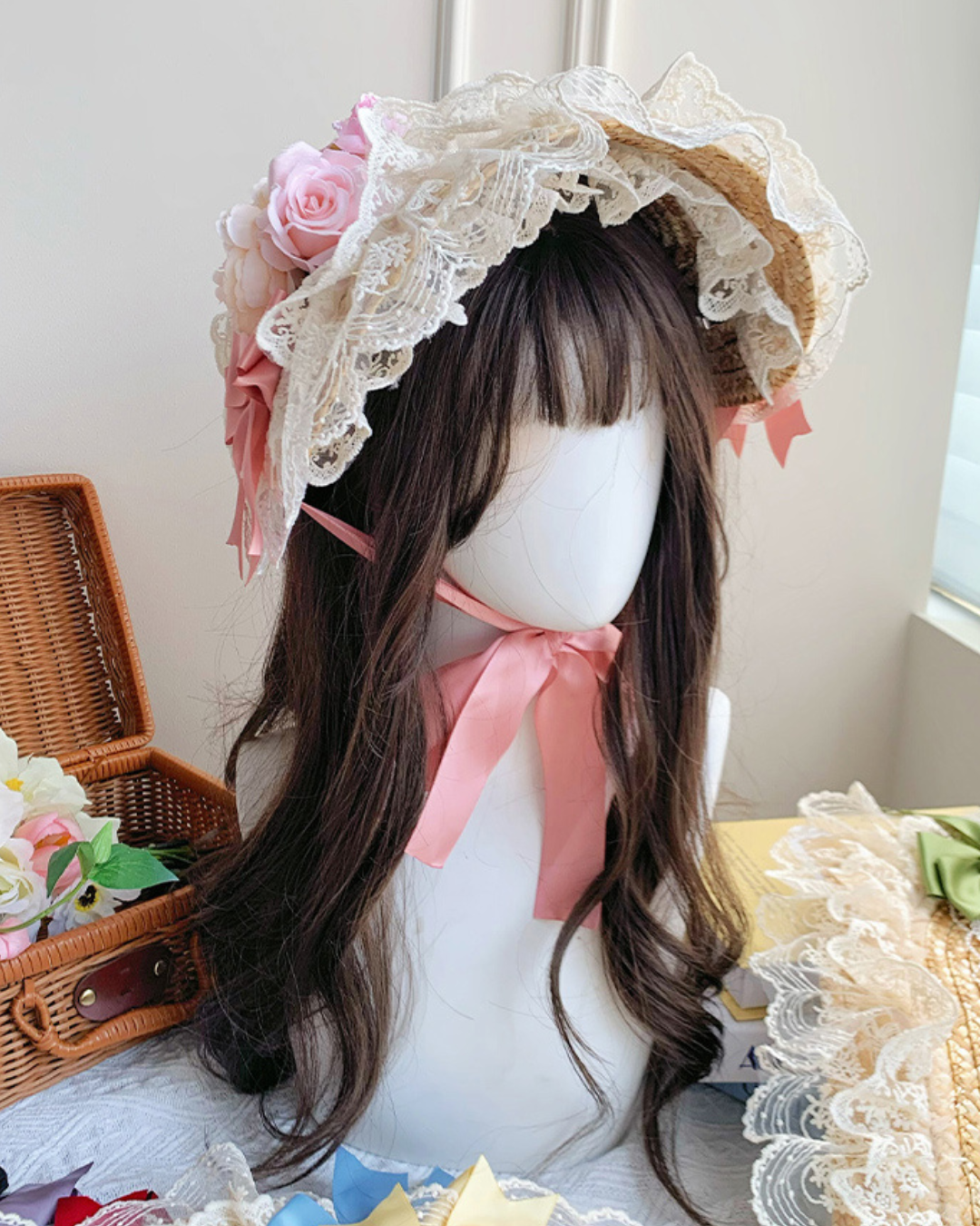 [Sweet Lolita] Straw Bonnet