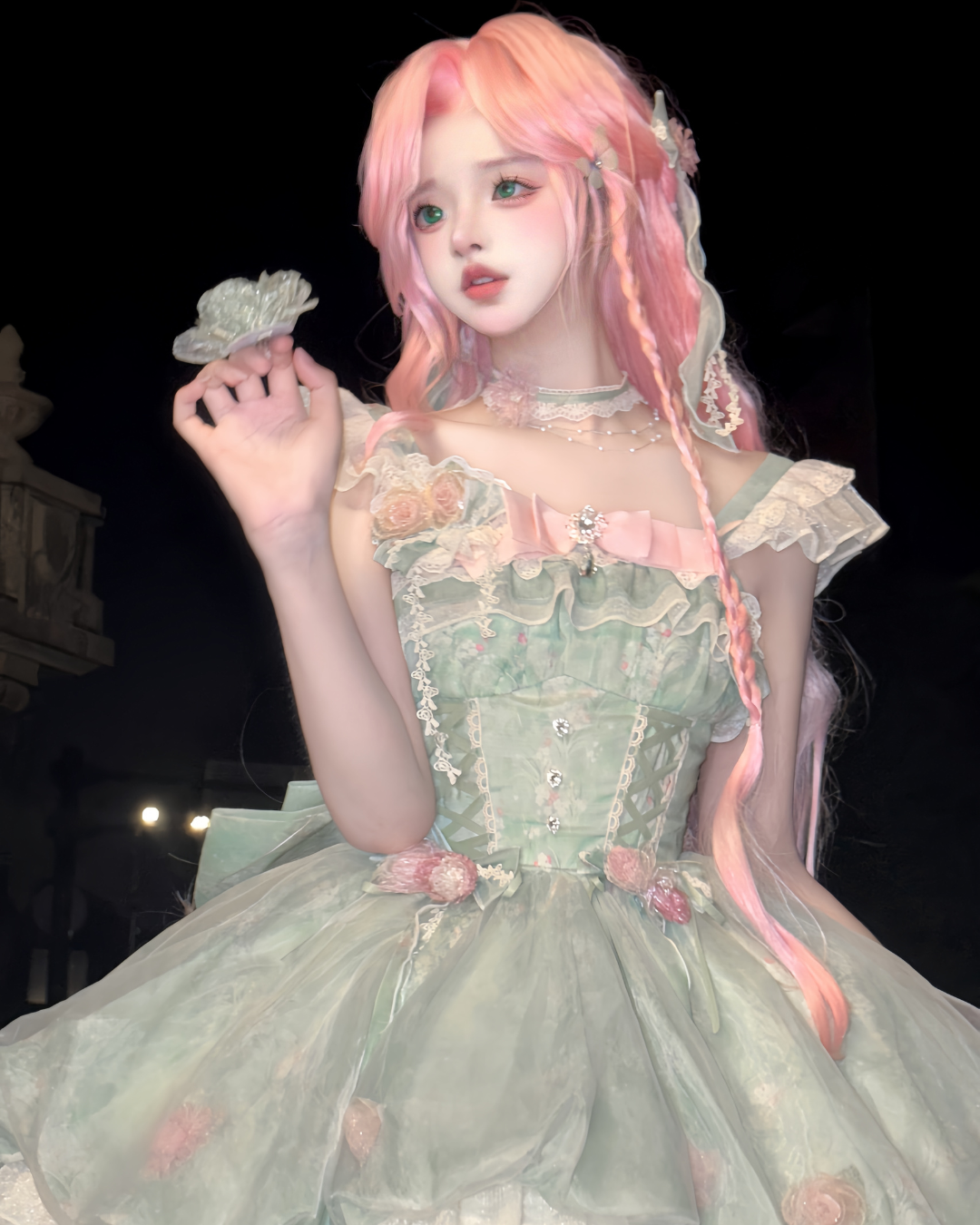 [Sweet Lolita] Fairy-Back Ribbon Dress