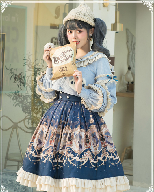 [Classic Lolita] Classic Retro Blue Dress