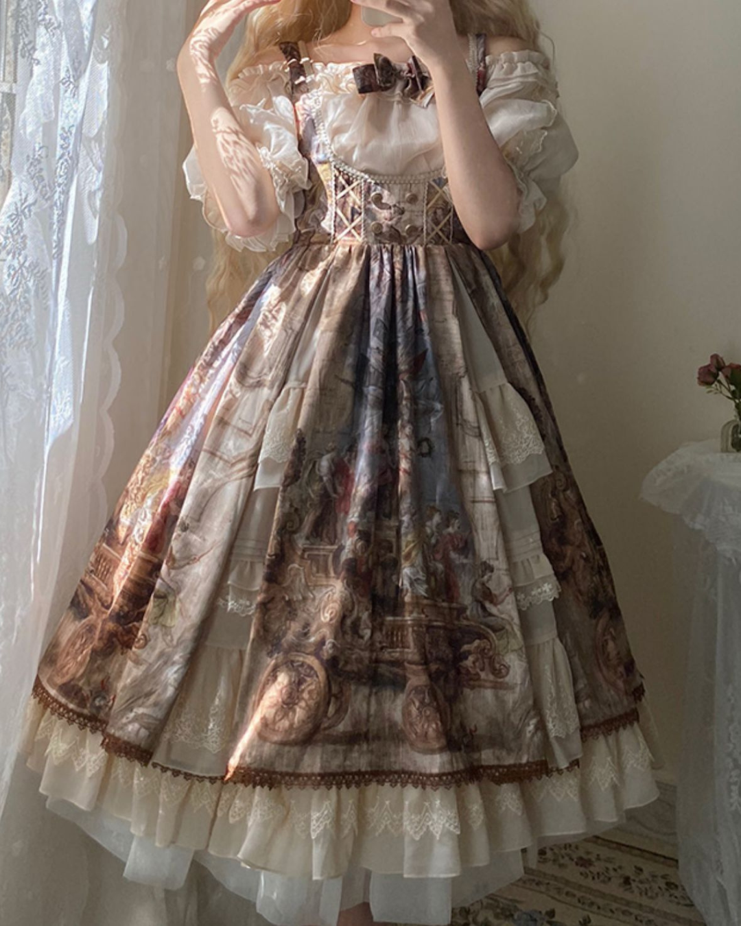 [Classic Lolita] Painting Design Retro Dress 【FULLSET】