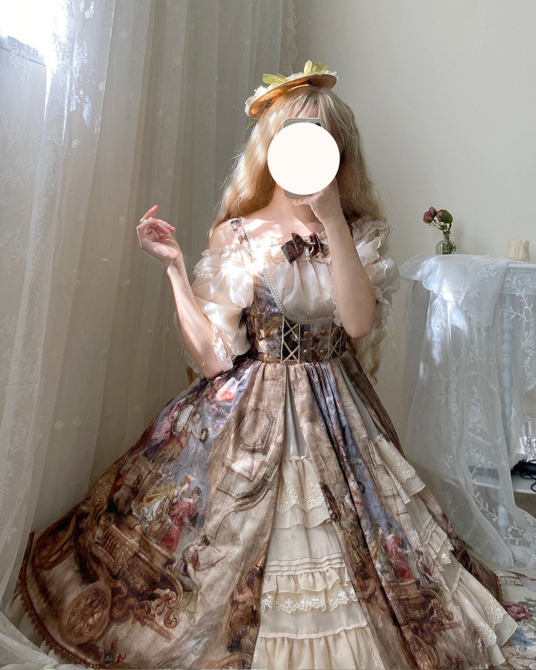 [Classic Lolita] Painting Design Retro Dress 【FULLSET】