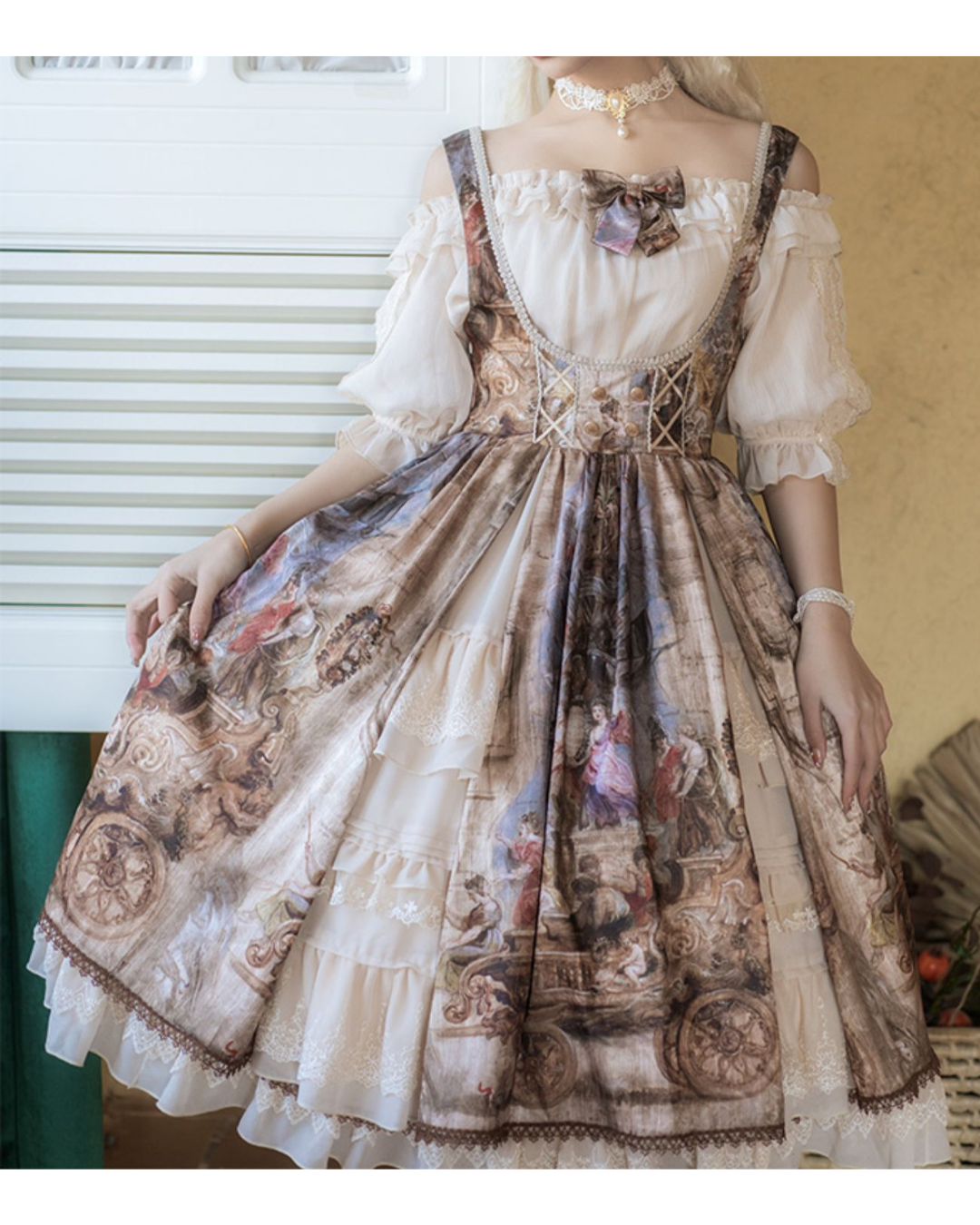 [Classic Lolita] Painting Design Retro Dress 【FULLSET】