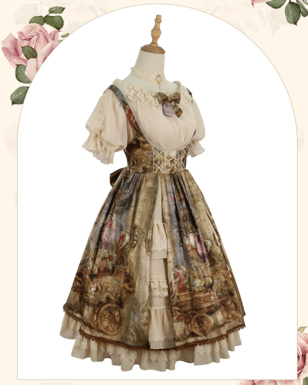 [Classic Lolita] Painting Design Retro Dress 【FULLSET】