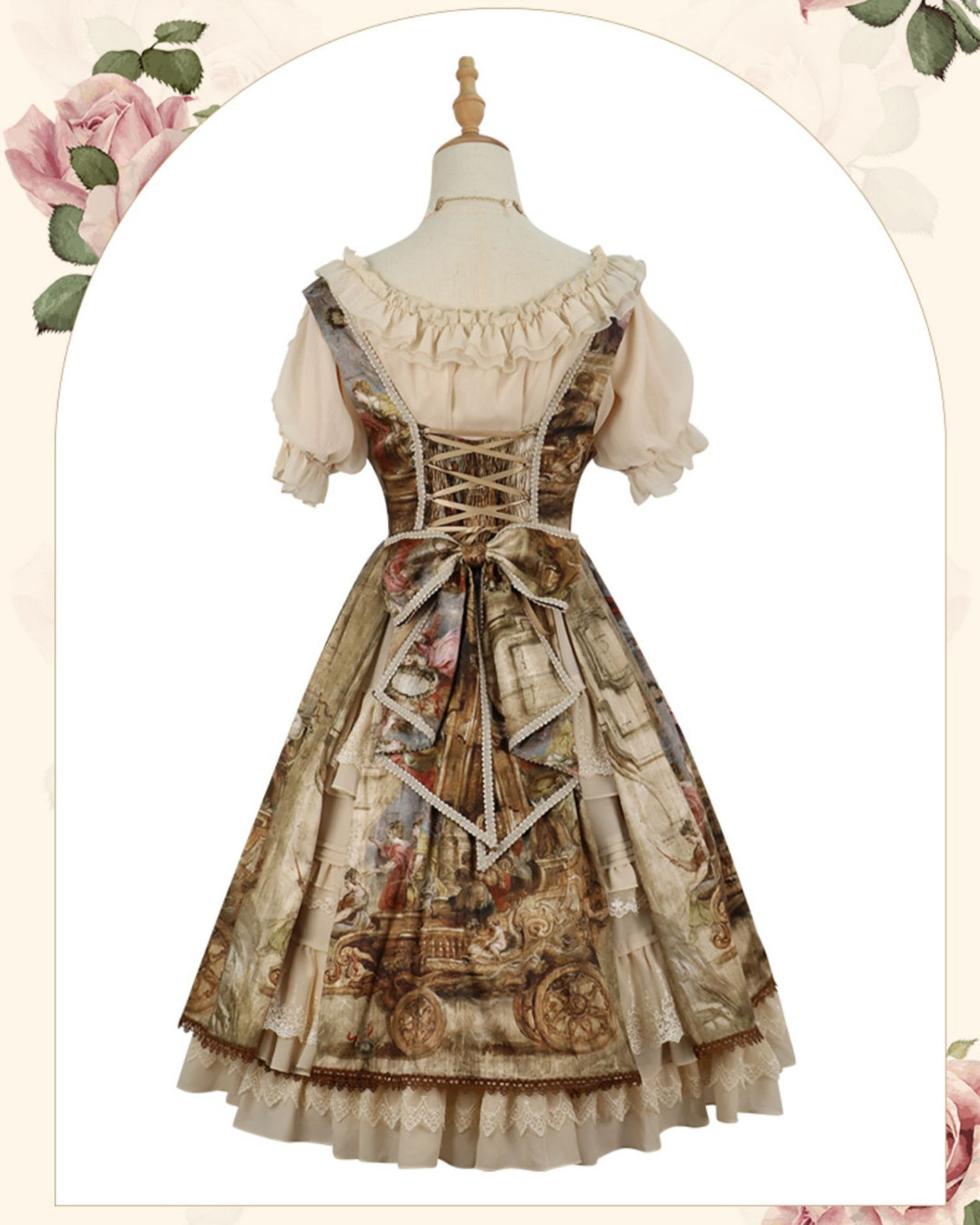 [Classic Lolita] Painting Design Retro Dress 【FULLSET】