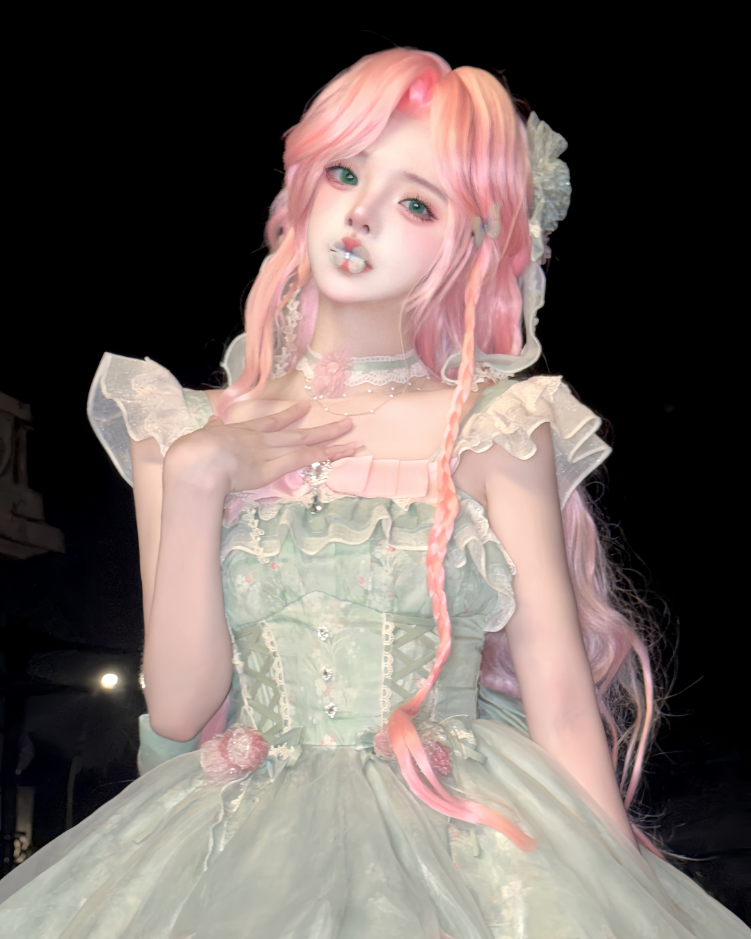 [Sweet Lolita] Fairy-Back Ribbon Dress