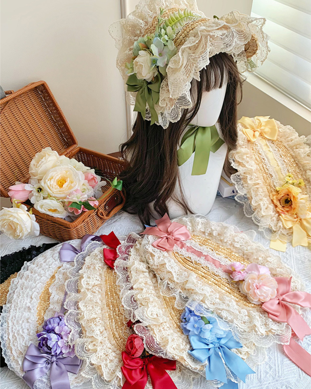 [Sweet Lolita] Straw Bonnet