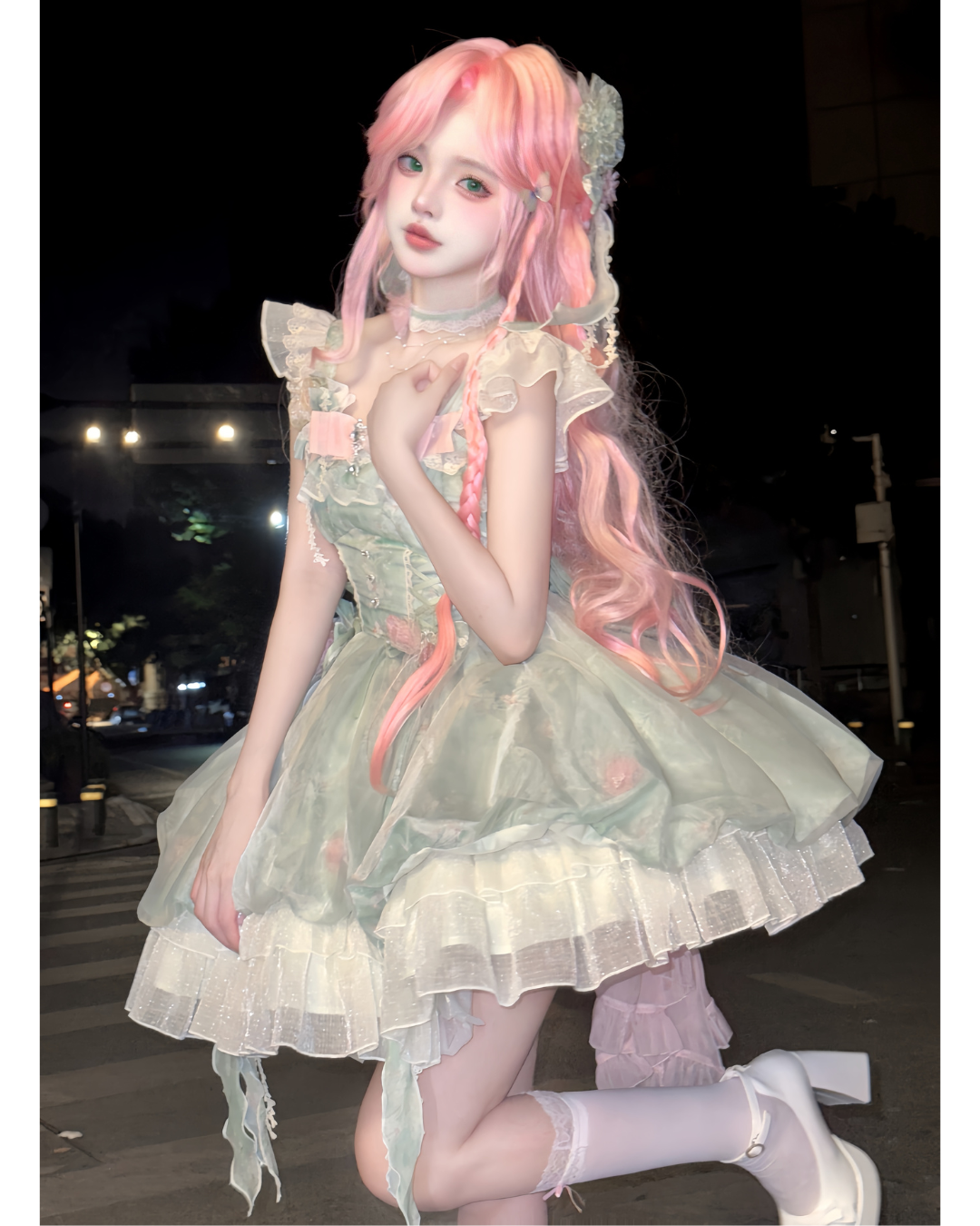 [Sweet Lolita] Fairy-Back Ribbon Dress