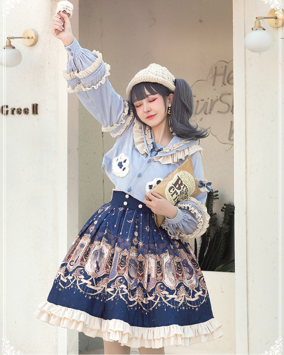 [Classic Lolita] Classic Retro Blue Dress