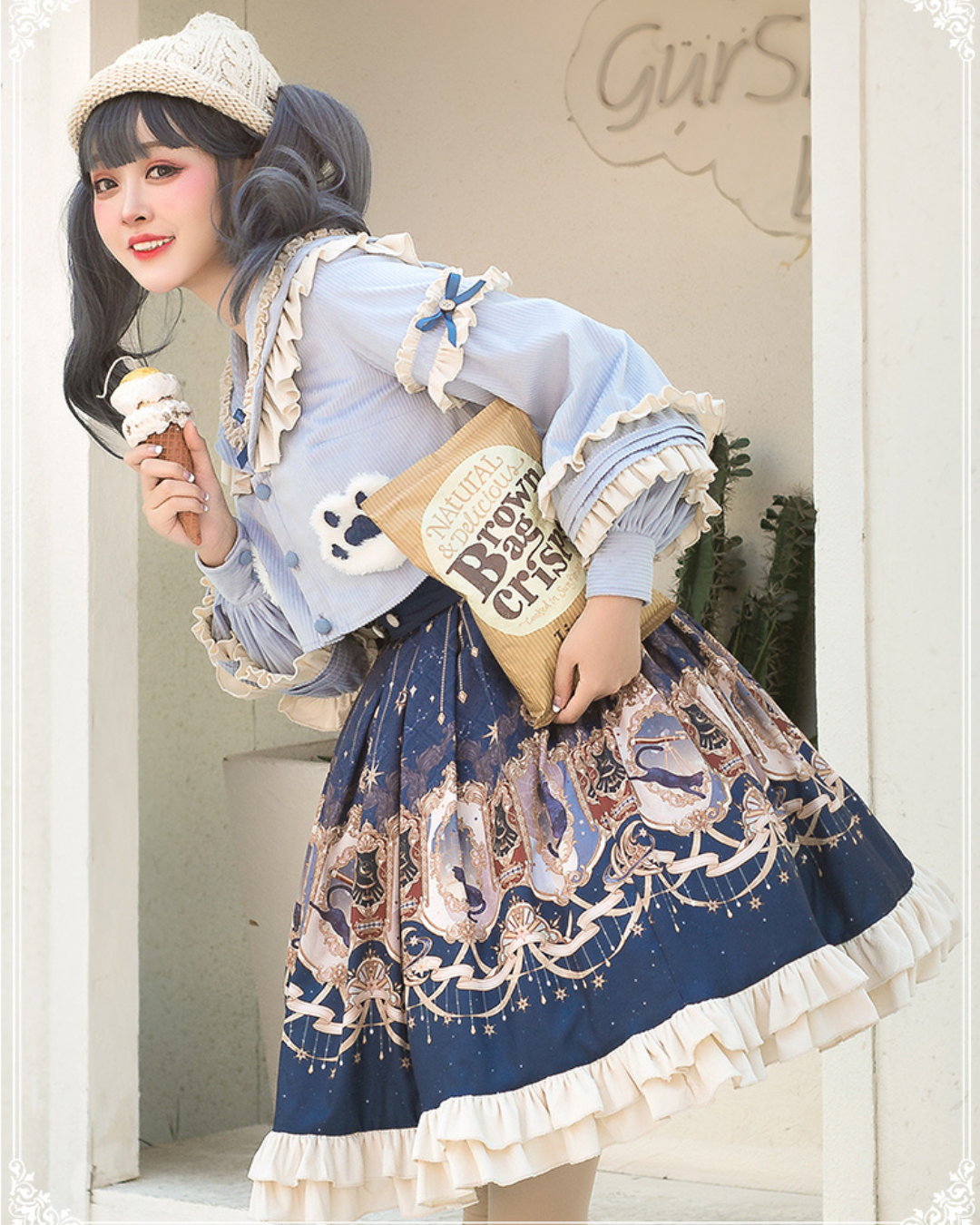 [Classic Lolita] Classic Retro Blue Dress