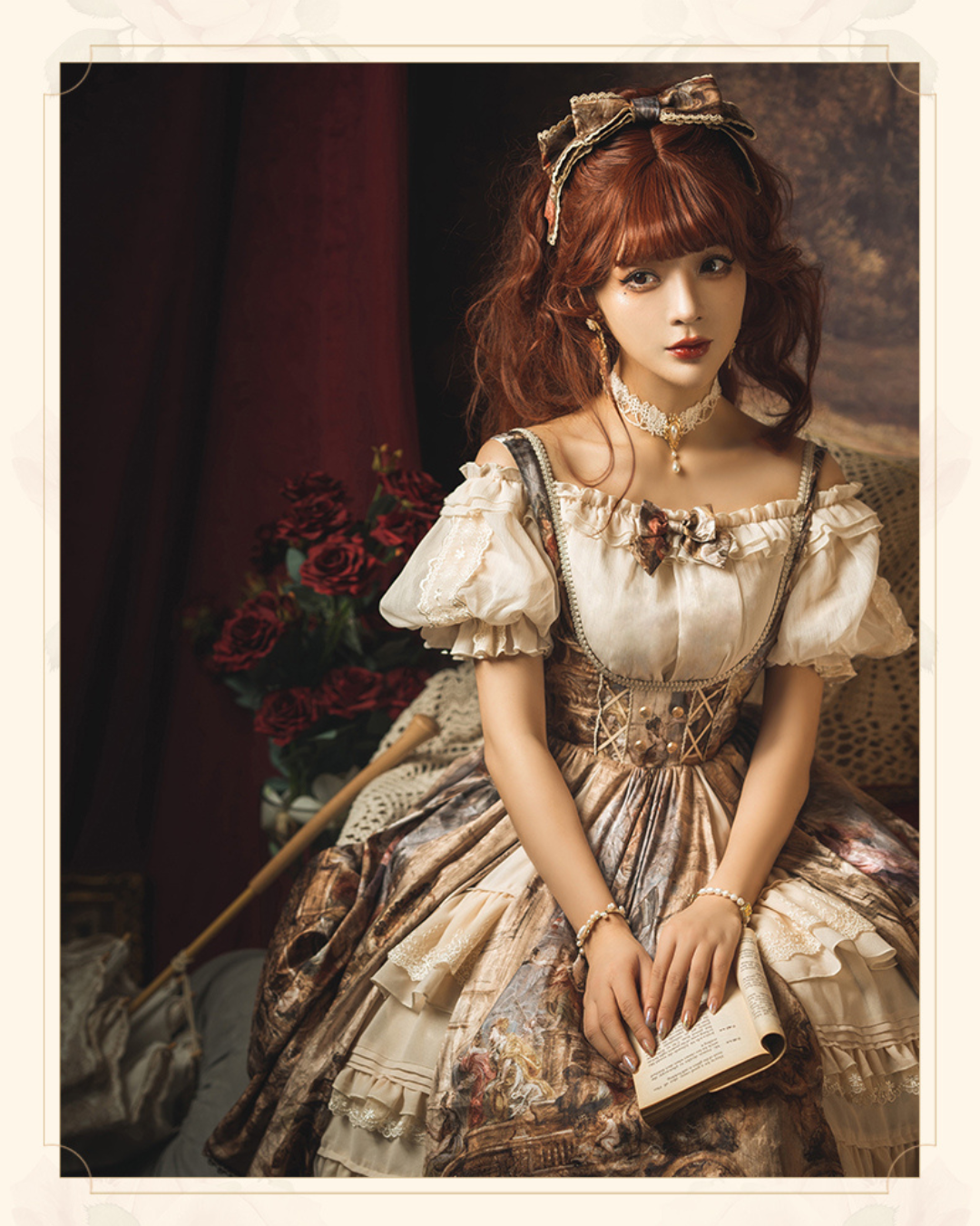 [Classic Lolita] Painting Design Retro Dress 【FULLSET】