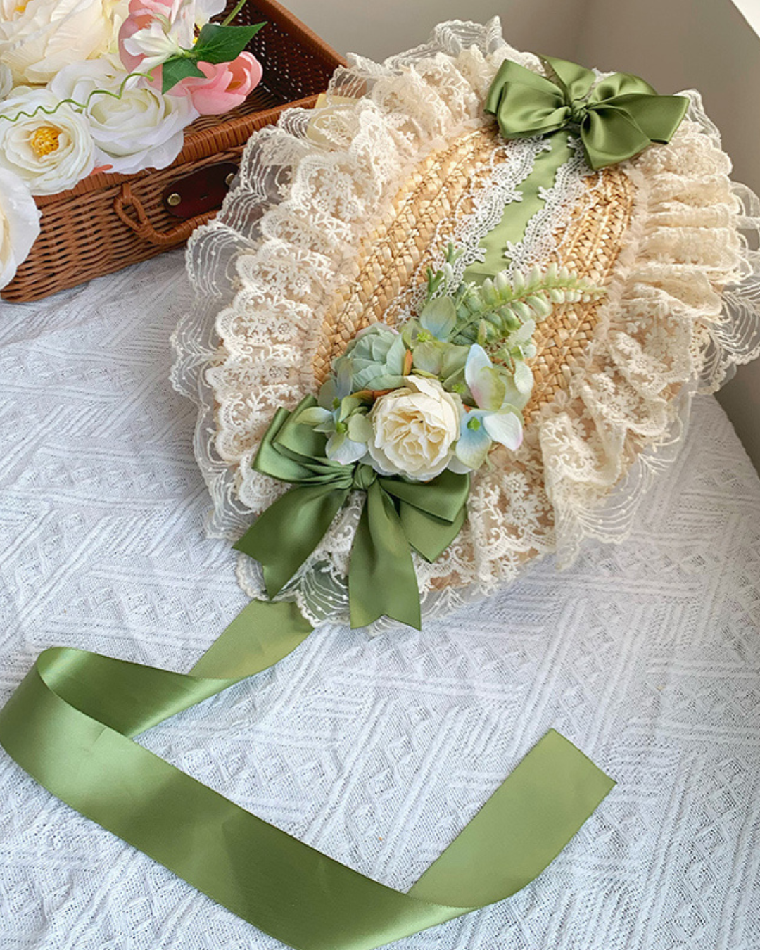 [Sweet Lolita] Straw Bonnet