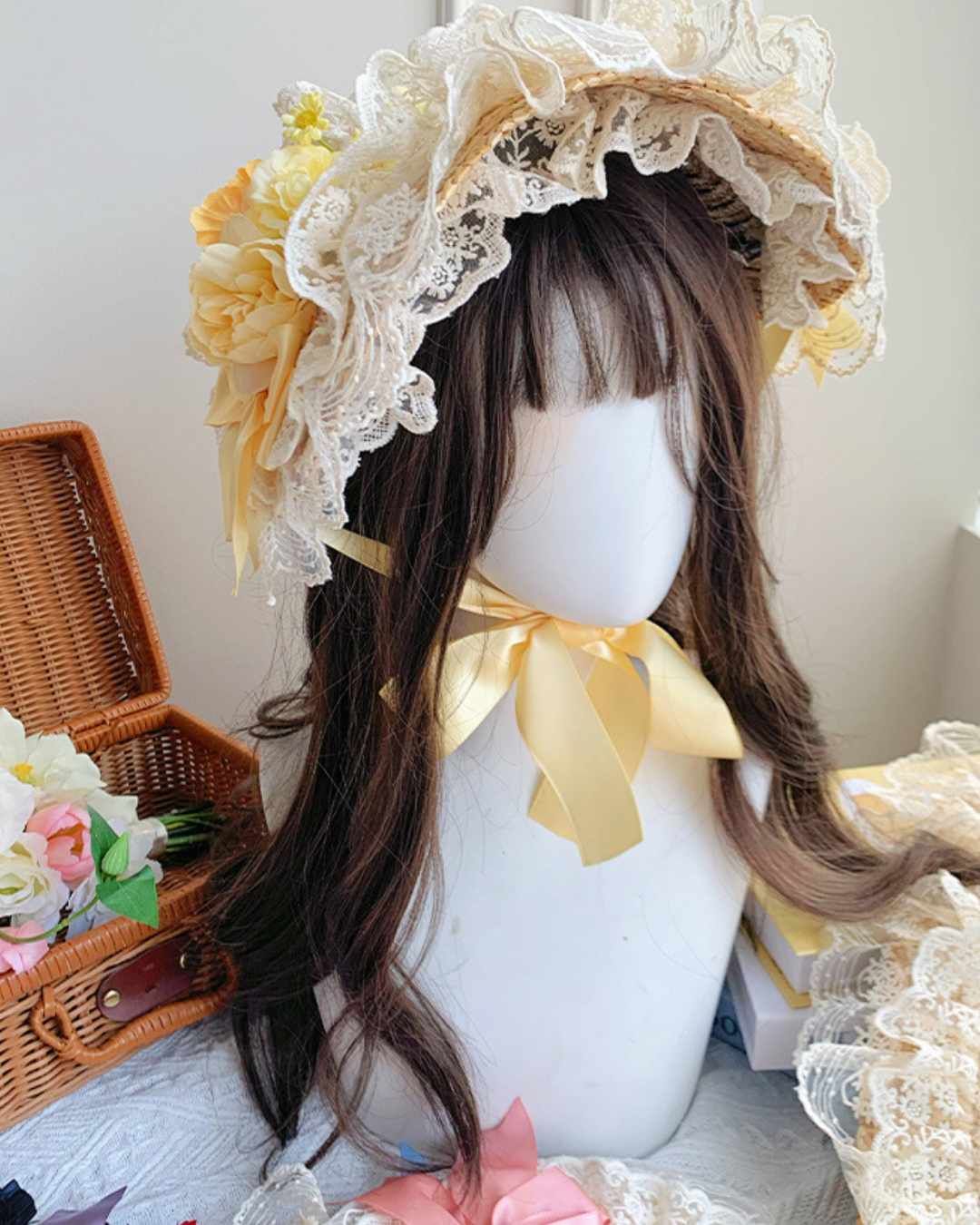 [Sweet Lolita] Straw Bonnet