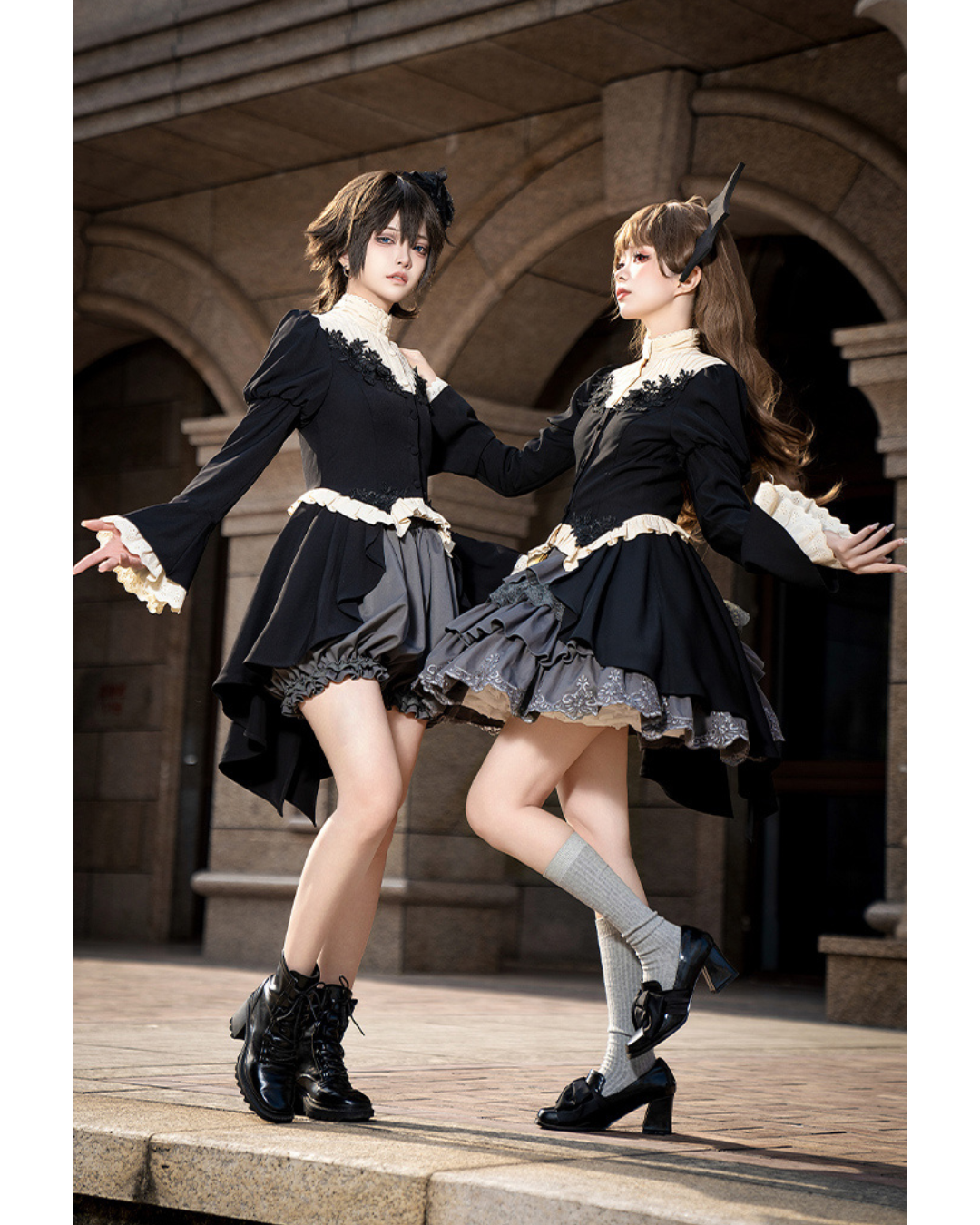 [Gothic&Lolita] Tuxedo Dress 2type