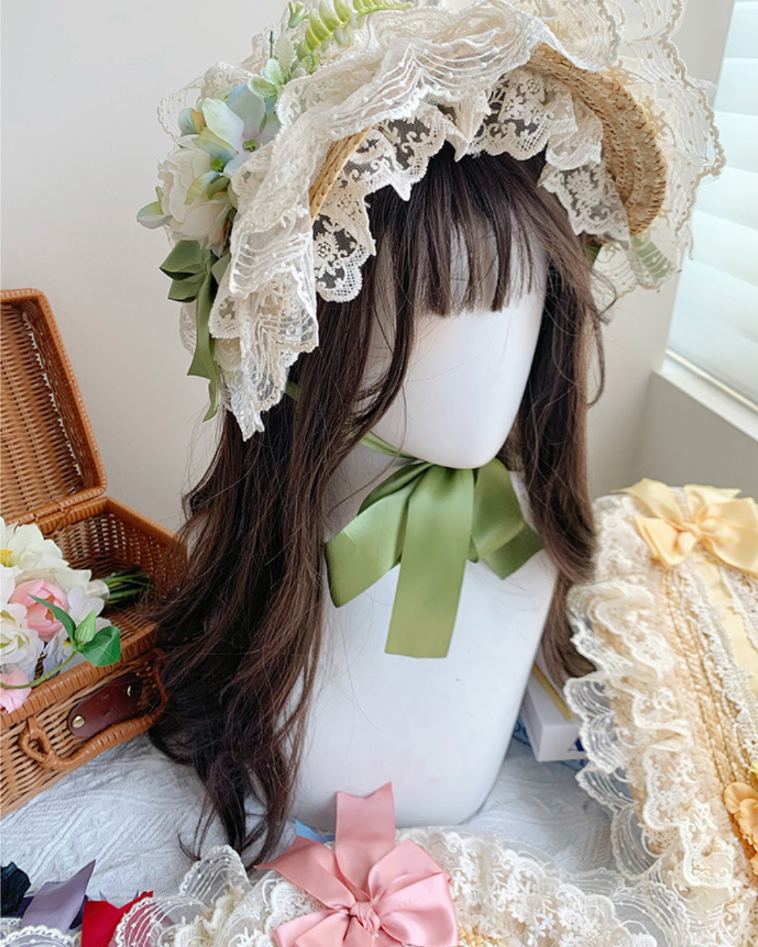 [Sweet Lolita] Straw Bonnet