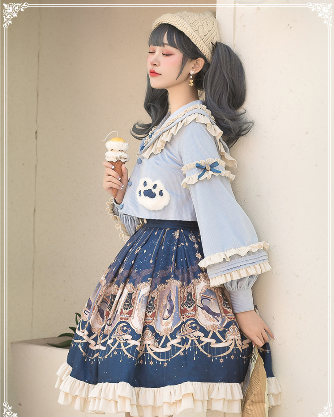 [Classic Lolita] Classic Retro Blue Dress