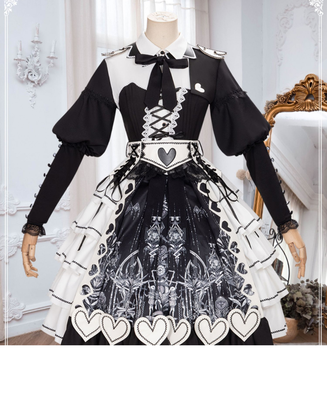 [Gothic&Lolita] Maid Style Dress【FULLSET】