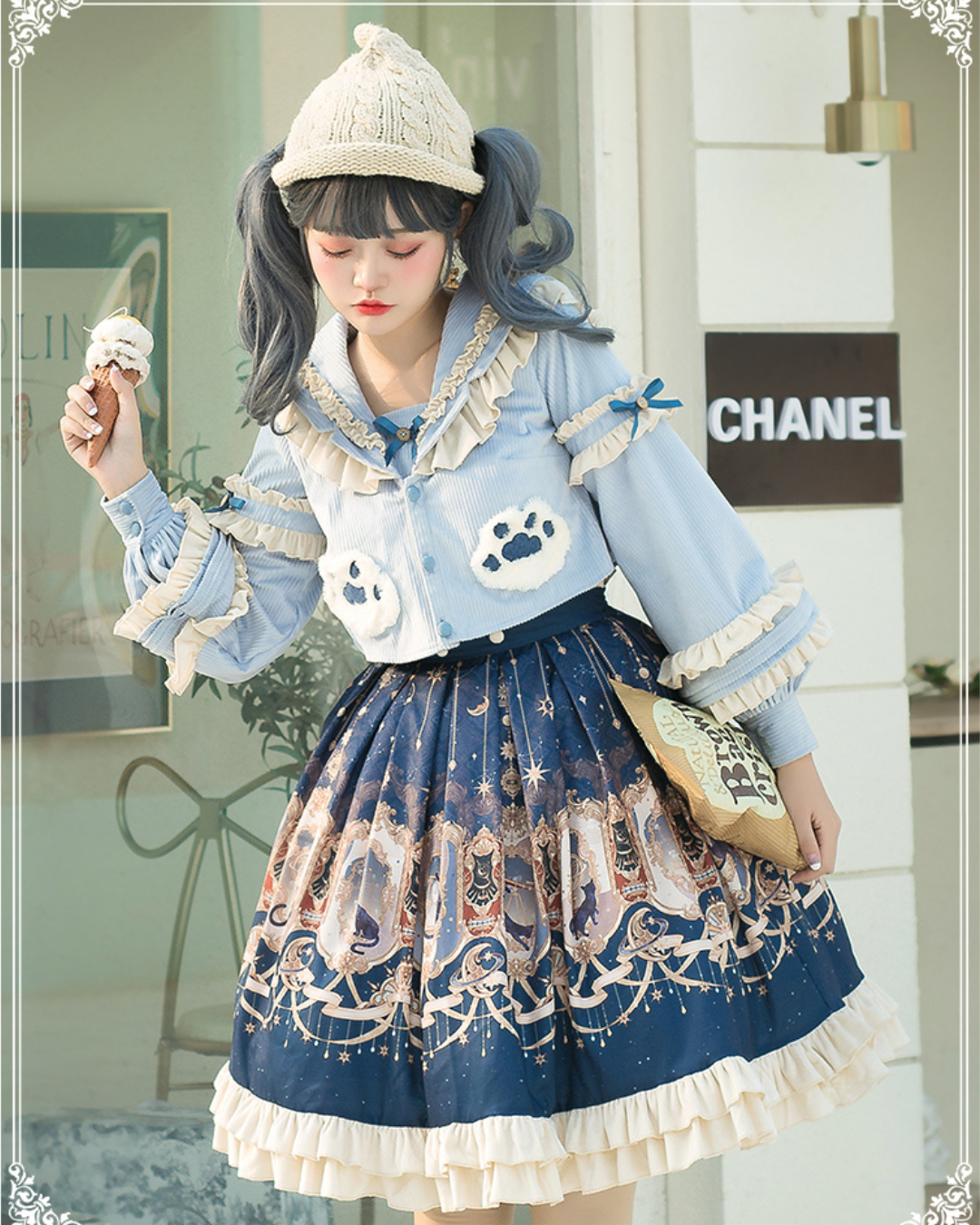 [Classic Lolita] Classic Retro Blue Dress