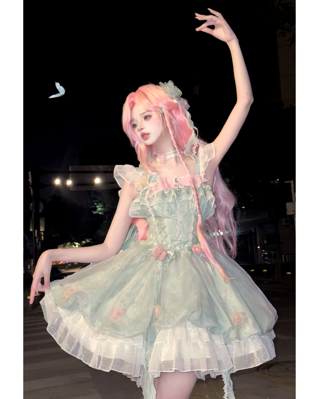 [Sweet Lolita] Fairy-Back Ribbon Dress