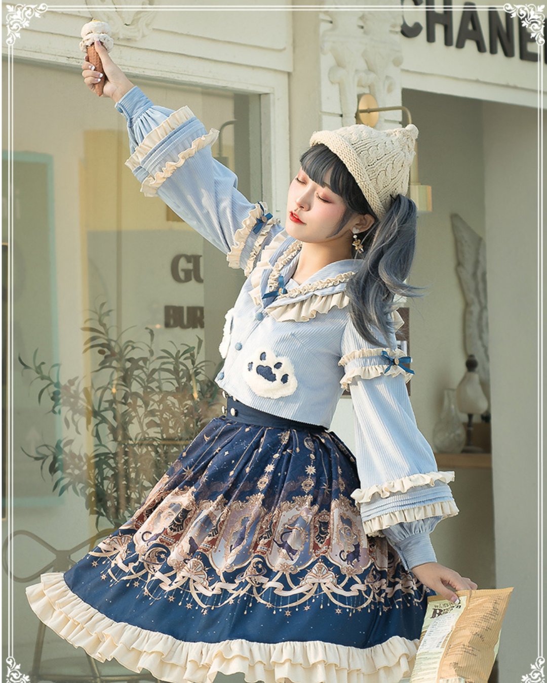 [Classic Lolita] Classic Retro Blue Dress