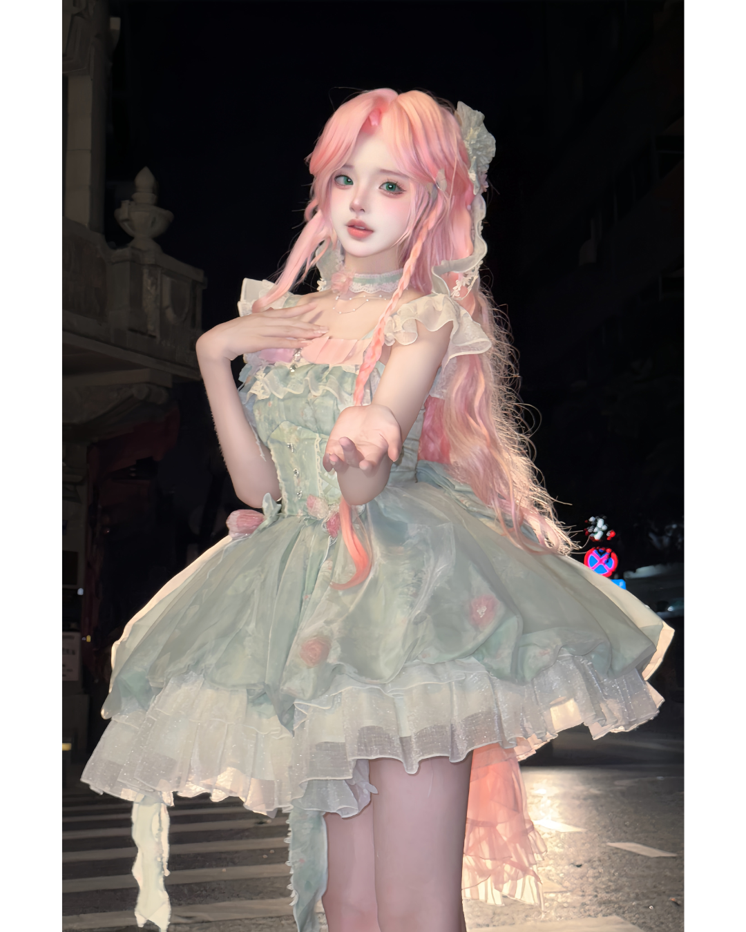 [Sweet Lolita] Fairy-Back Ribbon Dress